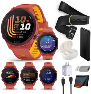 Garmin Forerunner 170 Music GPS Running Smart watch Red Pink/Mango Bundle Garmin Forerunner 170 Music GPS Running Smart watch Red Pink/Mango Bundle