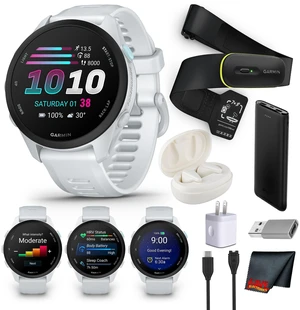 Garmin Forerunner 70 GPS Running Smartwatch (Whitestone) Bundle Garmin Forerunner 70 GPS Running Smartwatch (Whitestone) Bundle
