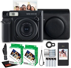 Fujifilm INSTAX Wide 400 Camera -Black, Pack of 2 Fujifilm instax Wide Film Fujifilm INSTAX Wide 400 Camera -Black, Pack of 2 Fujifilm instax Wide Film