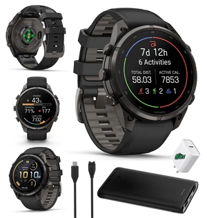 Garmin Fenix 9 Pro inReach 47mm Carbon Gray GPS Smartwatch Bundle Garmin Fenix 9 Pro inReach 47mm Carbon Gray GPS Smartwatch Bundle