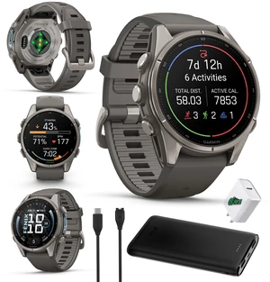 Garmin Fenix 9 43mm Titanium Multisport GPS Smartwatch Pebble Gray Bundle Garmin Fenix 9 43mm Titanium Multisport GPS Smartwatch Pebble Gray Bundle
