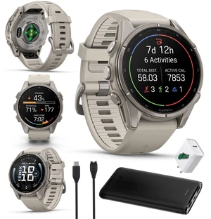 Garmin Fenix 9 43mm Titanium Multisport GPS Smartwatch Fog Gray Bundle Garmin Fenix 9 43mm Titanium Multisport GPS Smartwatch Fog Gray Bundle