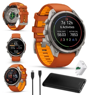 Garmin Fenix 9 Pro inReach 47mm Titanium GPS Smartwatch Orange Bundle Garmin Fenix 9 Pro inReach 47mm Titanium GPS Smartwatch Orange Bundle