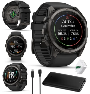 Garmin Fenix 9 51mm Carbon Gray DLC Titanium GPS Smartwatch Bundle Garmin Fenix 9 51mm Carbon Gray DLC Titanium GPS Smartwatch Bundle