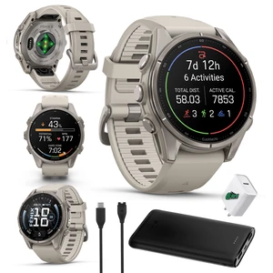 Garmin Fenix 9 43mm Titanium Multisport GPS Smartwatch Fog Gray Bundle Garmin Fenix 9 43mm Titanium Multisport GPS Smartwatch Fog Gray Bundle