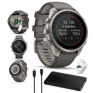 Garmin Fenix 9 Pro Solar 47mm Titanium GPS Smartwatch Pebble Gray Band Garmin Fenix 9 Pro Solar 47mm Titanium GPS Smartwatch Pebble Gray Band