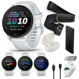 Garmin Forerunner 70 GPS Running Smartwatch (Whitestone) Bundle