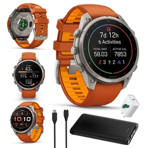 Garmin Fenix 9 Pro 47mm Titanium GPS Multisport Smartwatch Orange Bundle Garmin Fenix 9 Pro 47mm Titanium GPS Multisport Smartwatch Orange Bundle