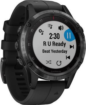 Garmin FENIX5PLUSSB fenix 5 Plus Sapphire Edition Training Watch - Black/Black - 47mm
