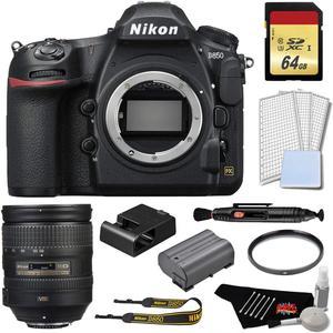 Nikon D850 DSLR Camera Bronze Bundle + Nikon AF-S NIKKOR 28-300mm f/3.5-5.6G ED VR Lens (Intl Model)