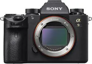 Sony Alpha a9 Mirrorless Digital Camera (Body Only) Bundle with 64GB Memory Card + LED Light + Spare Battery + LCD Screen Protectors + Carrying Case + More - Intl Model