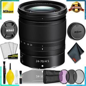 Nikon NIKKOR Z 24-70mm f.4 S Lens (Intl Model) + 3pcs Lens Filter Kit + Cleaning Kit