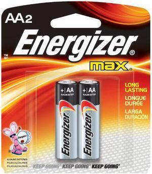 Energizer AA Size Alkaline General Purpose Battery, AA - Alkaline - 1.5 V DC - 48 - 2 Packs (96 Batteries Total)