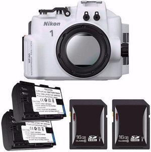 Nikon WP-N3 Waterproof Housing for Nikon 1 J4 or S2 Camera and NIKKOR 11-27.5mm or 10-30mm Lens + EN-EL22 Battery + 16GB SDHC Card Saver Bundle