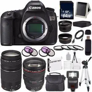 Canon EOS 5DS DSLR Camera (International Model) 0581C002 + Canon EF 24-105mm Lens + Canon EF 75-300 III Bundle