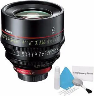 Canon CN-E 135mm T2.2 L F Cinema Prime Lens (EF Mount) (International Model ) + Deluxe Cleaning Kit 6AVE Bundle 1