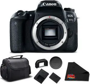 Canon EOS 77D DSLR Camera (Body Only) 24.2 MP CMOS - Essential Bundle - (Intl Model)