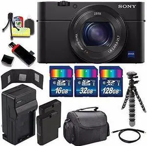 Sony Cyber-shot DSC-RX100M4 IV Digital Camera + Extra battery + Charger + 176GB Bundle 13 - International Version (No Warranty)