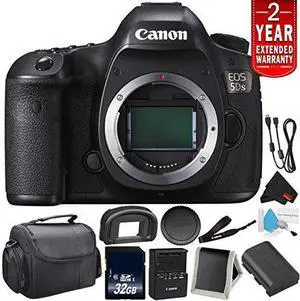 Canon EOS 5DS Digital SLR Camera 0581C002 (Body Only) - Camera Bundle with 32GB Memory Card + More (Intl Model) with 2 Year Seller Warranty