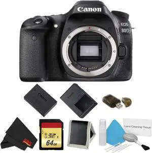 Canon EOS 80D DSLR Camera Memory Accessory Bundle (Intl Model)