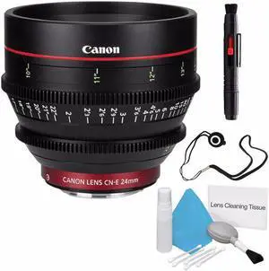 Canon CN-E 24mm T1.5 L F Cine Lens (International Model ) + Deluxe Cleaning Kit + Lens Cap Keeper 6AVE Bundle 4