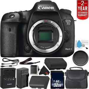 Canon EOS 7D Mark II Digital SLR Camera 9128B002 (Body Only) Intl Model - Bundle with 32GB Memory Card + 2 Year Seller Warranty + Spare Battery + More