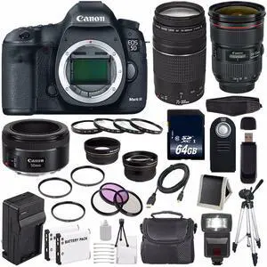 Canon EOD 5D III Digital Camera International Model + Canon EF 24-70mm f/2.8L II USM Lens Bundle