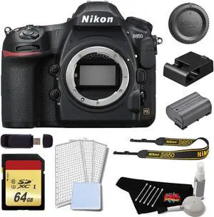 Nikon D850 DSLR Camera Body Only Silver Bundle