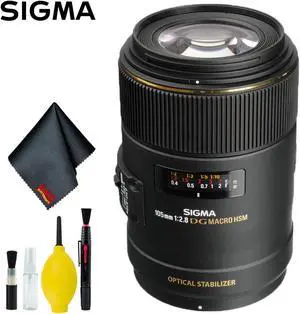 Sigma 105mm f/2.8 EX DG OS HSM Macro Lens for Nikon AF Cameras (Intl Model) Standard Kit