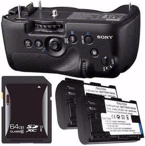Sony Vertical Battery Grip for Alpha A99 DSLR Camera + NP-FM500H Battery + 64GB SDXC Card Saver Bundle