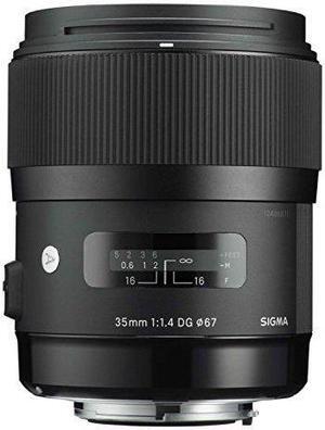 Sigma 340306 35mm F1.4 DG HSM Lens for Nikon (Black) - International Version