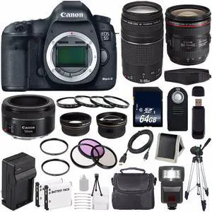 Canon EOD 5D III Digital Camera International Model + EF 24-70mm f/4L IS USM Lens Bundle
