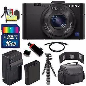 Sony Cyber-shot DSC-RX100M2 Digital Camera + Extra battery + Charger + 16 Bundle 1 - International Version (No Warranty)