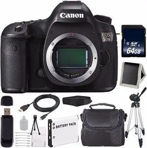 Canon EOS 5DS DSLR Camera (International Model) (0581C002) + LP-E6 Battery + 64GB SDXC Class 10 Memory Card Bundle