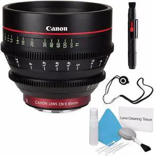 Canon CN-E 85mm T1.3 L F Cine Lens (International Model ) + Deluxe Cleaning Kit + Lens Cap Keeper 6AVE Bundle 4