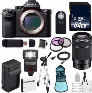 Sony Alpha a7S II a7S Mark II a7SII ILCE7SM2/B Mirrorless Digital Camera (International Model ) + Sony E 55-210mm f/4.5-6.3 OSS E-Mount Lens (Black) + 49mm Filter Kit 6AVE Bundle 113
