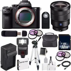 Sony Alpha a7S II a7S Mark II a7SII ILCE7SM2/B Mirrorless Digital Camera (International Model ) + Vario-Tessar T FE 16-35mm f/4 ZA Lens+ 49mm Filter Kit + 72mm Filter Kit 6AVE Bundle 42