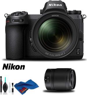 Nikon Z 6 Mirrorless Digital Camera with 24-70mm Lens and 35mm f/1.8 S Lens Kit (Intl Model)