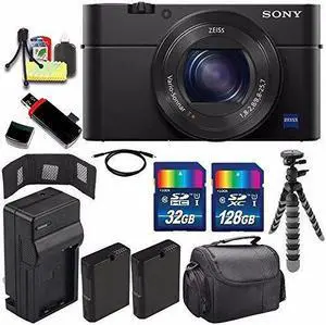 Sony Cyber-shot DSC-RX100M4 IV Digital Camera + Extra battery + Charger + 160GB Bundle 11 - International Version (No Warranty)