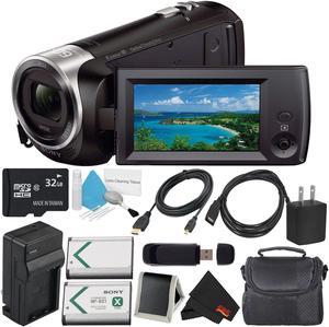 Sony HDR-CX405 HD Handycam HDRCX405/B + External Rapid Charger + 32GB microSDHC Card + Carrying Case + Deluxe Cleaning Kit + Memory Card Wallet + SD Card USB Reader + Mini HDMI Cable Bundle