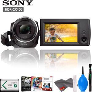 Sony HDR-CX405 HD Handycam with Editing Software and Cleaning Kit