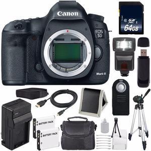 Canon EOD 5D III Digital Camera International Model + LP-E6 Battery + External Rapid Charger Bundle