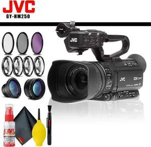 JVC UHD 4K Streaming Camcorder with Built-in Lower-Thirds Graphics + Filter Kit + Cleaning Kit