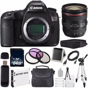 Canon EOS 5DS DSLR Camera (International Model) 0581C002 + Canon EF 24-70mm f/4L IS USM Lens Bundle