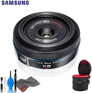 Samsung 20mm F.8 Pancake Lens F/NX (Black) - Standard Bundle