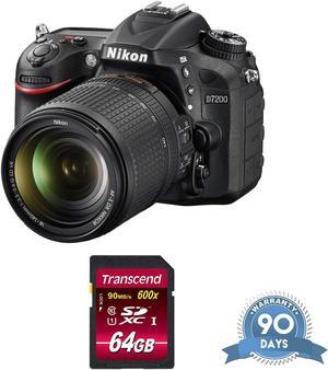 Nikon D7200 DSLR Camera with 18-140mm Lens - with Memory Card