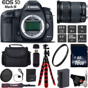Canon EOS 5D Mark III DSLR Camera with 24-105mm is STM Lens + Tripod + Wireless Remote + UV Protection Filter + Case + Wrist Strap + Card Reader - Intl Model