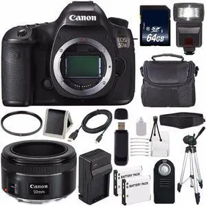 Canon EOS 5DS DSLR Camera (International Model) 0581C002 + Canon EF 50mm f/1.8 STM Lens Bundle