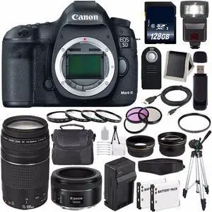Canon EOD 5D III Digital Camera International Model + Canon EF 75-300 III Bundle