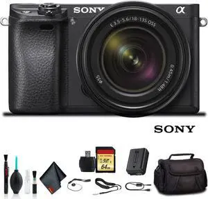Sony Alpha a6500 Mirrorless Camera with 16-50mm Lens ILCE6500KIT With Soft Bag, 64GB Memory Card, Card Reader , Plus Essential Accessories